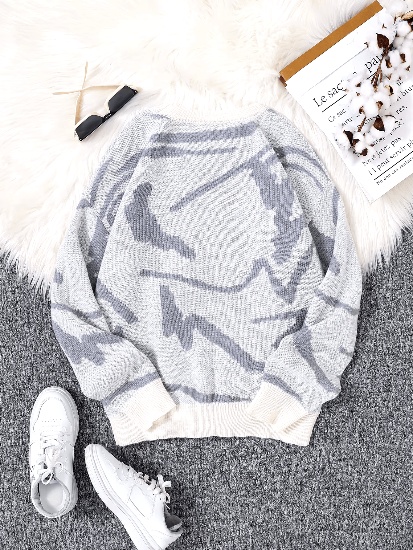 Snowy Knitted Sweater