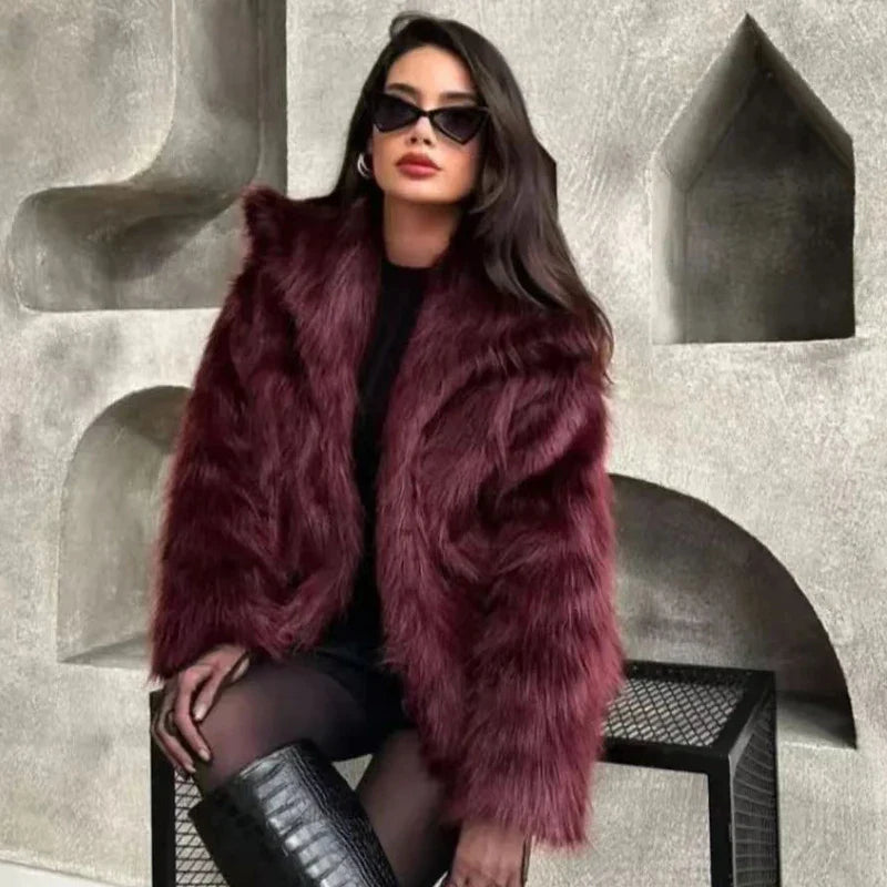 Crimson Luxe Coat