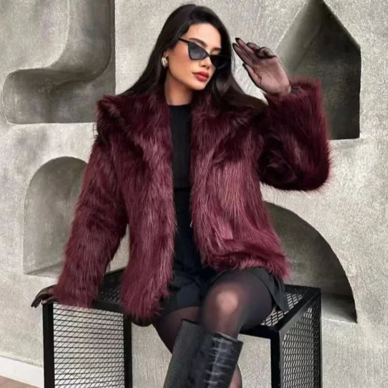 Crimson Luxe Coat