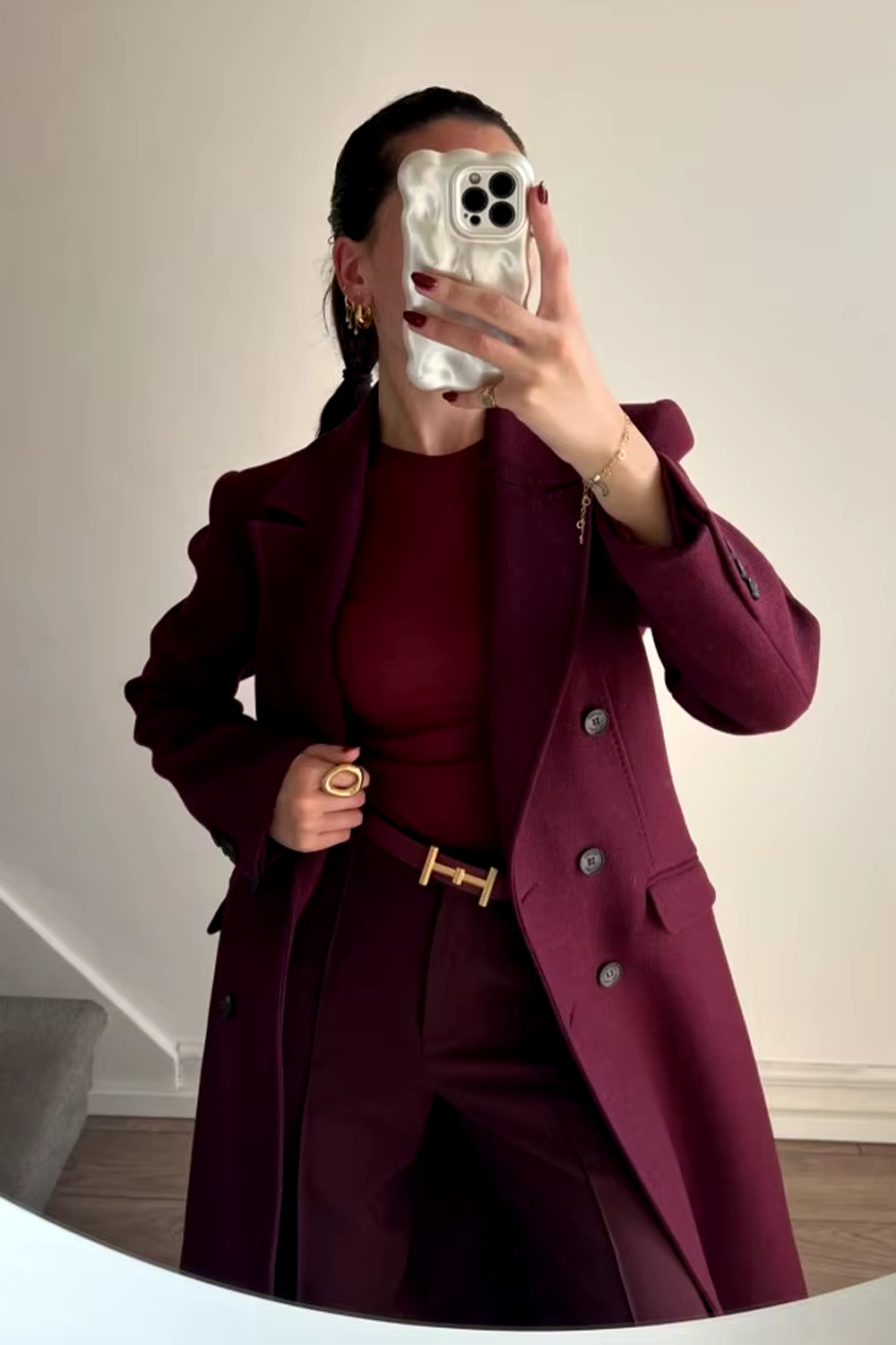 Billie Rich Burgundy Outerwear