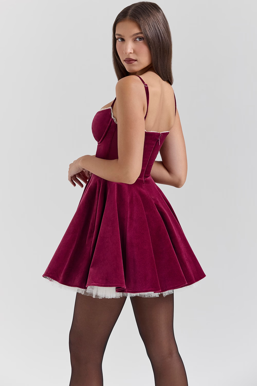 Burgundy Bloom Dress