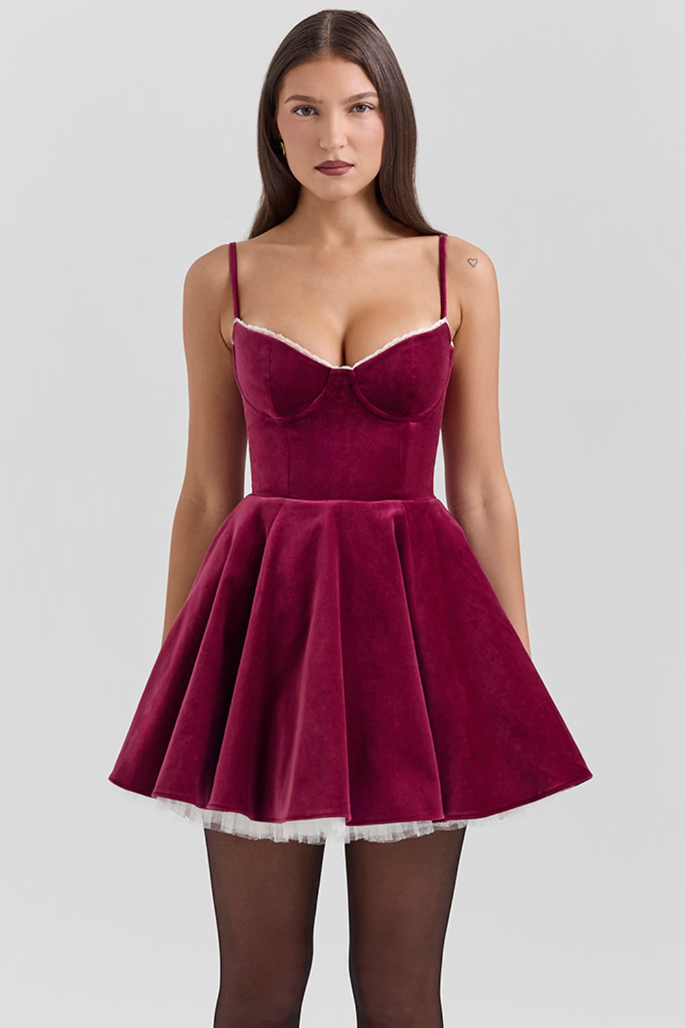 Burgundy Bloom Dress